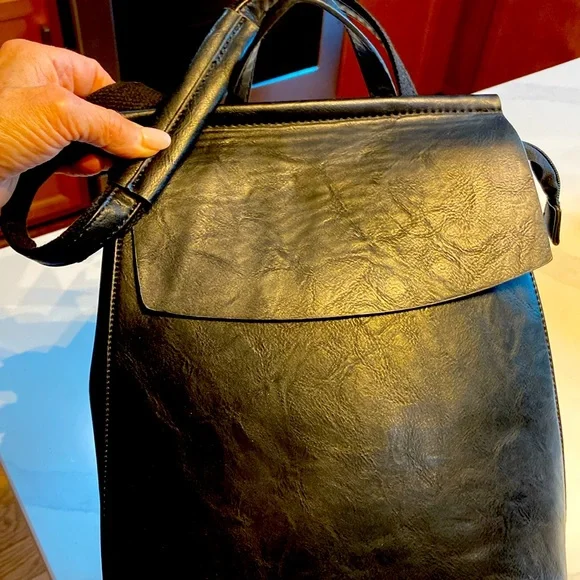 Convertible black bag/ backpack. Never used- perfect! - Picture 5 of 8